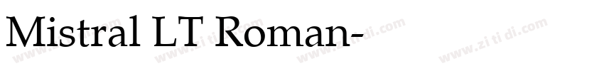 Mistral LT Roman字体转换